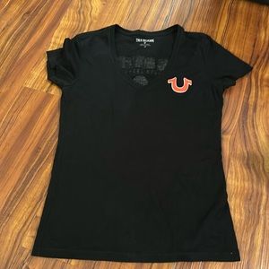 True Religion black tee size small